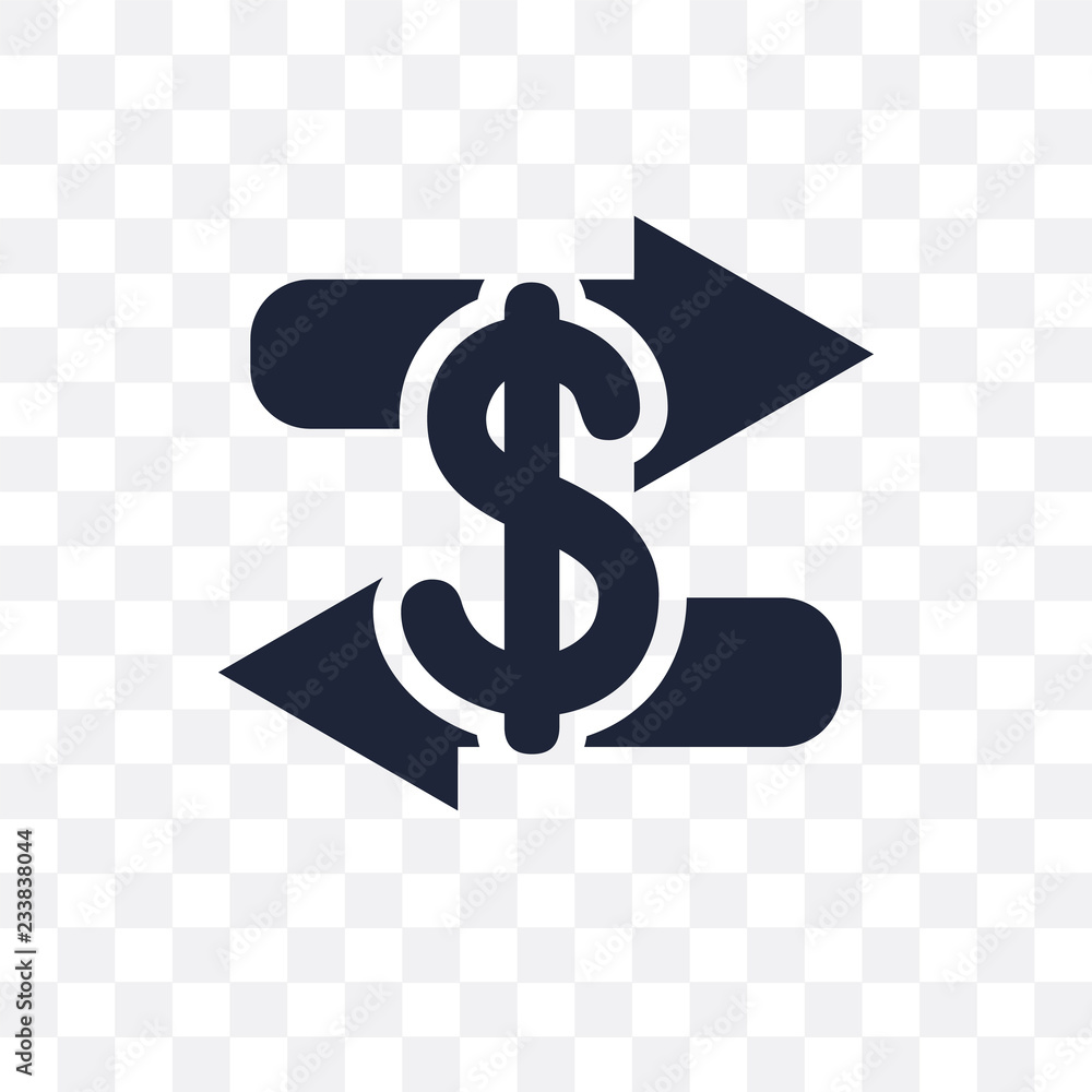 Obraz premium Trade transparent icon. Trade symbol design from Payment collection.