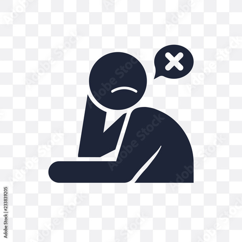 helpless human transparent icon. helpless human symbol design from Feelings collection.