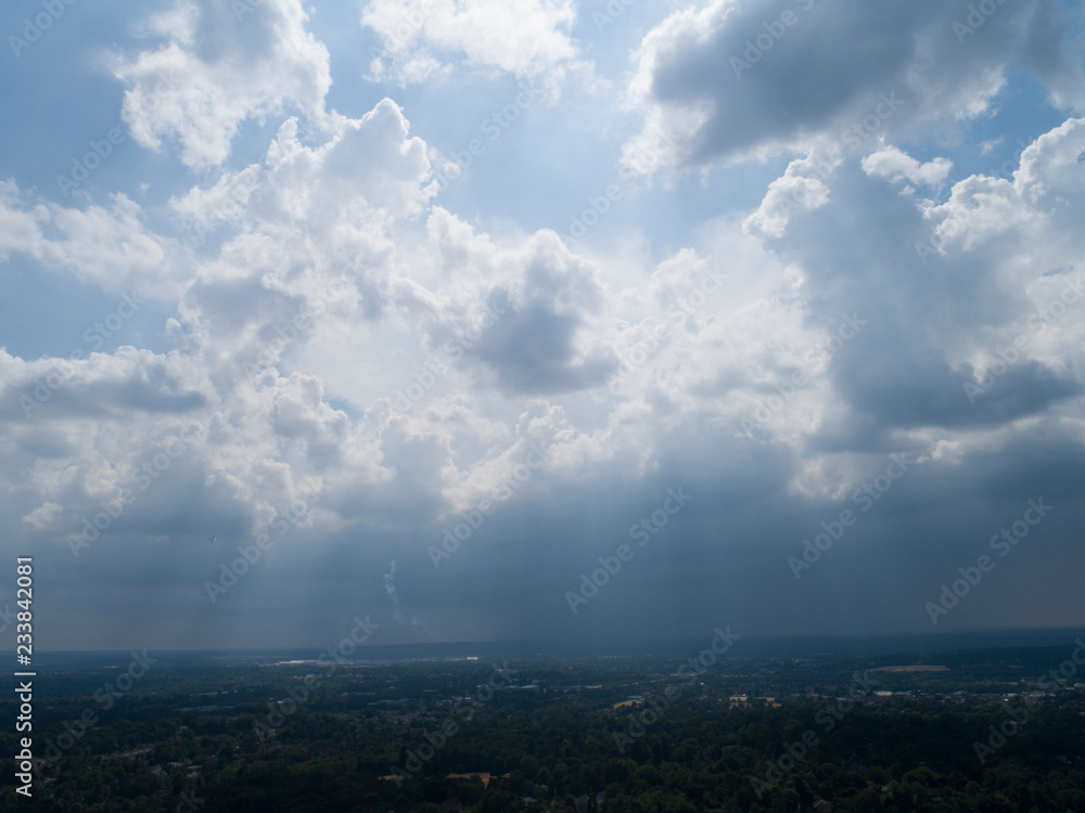 Aerial view of dramatic Sky