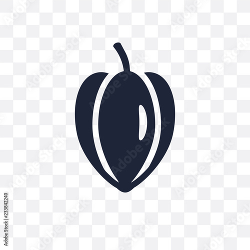 Carambola transparent icon. Carambola symbol design from Fruit and vegetables collection.