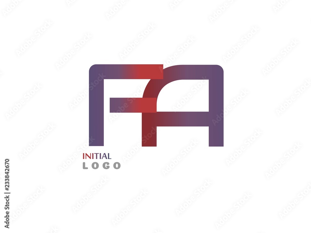 FA Initial Logo for your startup ventur FA Initial Logo for your startup ventur