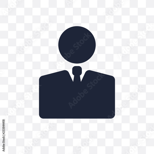 Receptionist transparent icon. Receptionist symbol design from Hotel collection.