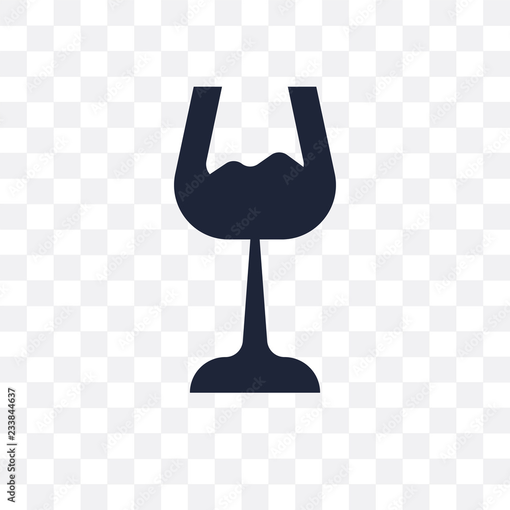 Wine glass transparent icon. Wine glass symbol design from Restaurant collection. Wine glass transparent icon. Wine glass symbol design from Restaurant collection.