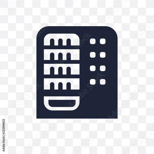 Vending machine transparent icon. Vending machine symbol design from Hotel collection.