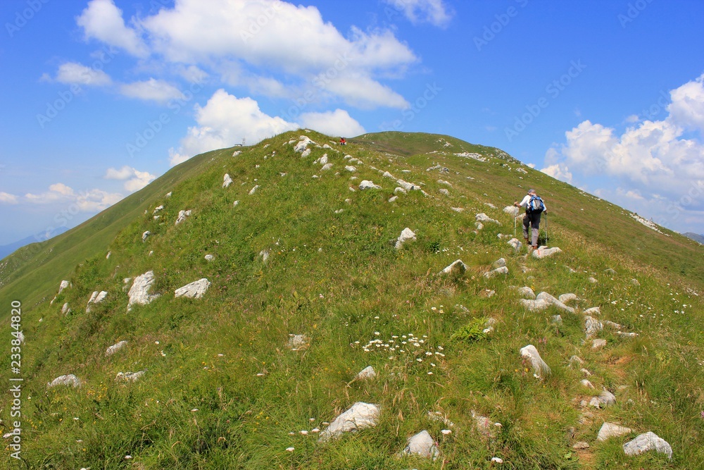 Alpine hiking path, Kobarid Stol