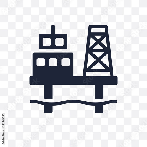 Oil platform transparent icon. Oil platform symbol design from Industry collection.