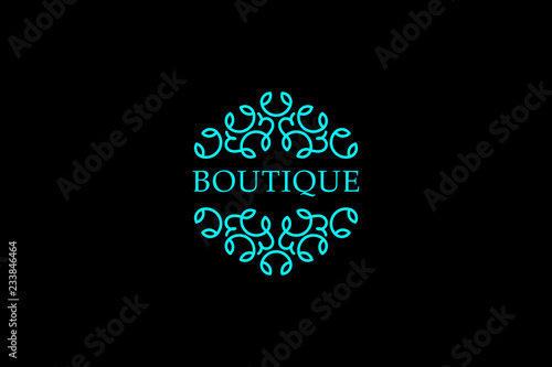 Boutique logo template vector