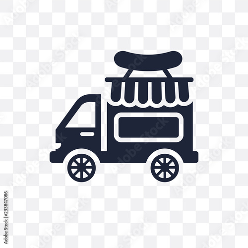 Food truck transparent icon. Food truck symbol design from United states of america collection.