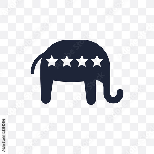 Elephant republican symbol transparent icon. Elephant republican symbol symbol design from Political collection.