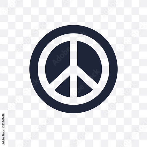 Pacifism transparent icon. Pacifism symbol design from Political collection.