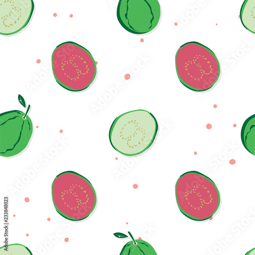 fruit pattern background graphic guava