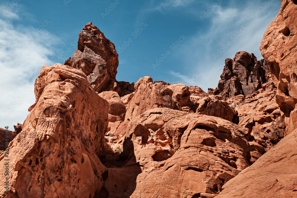 Majestic View Of Rock Formation At Valley Of Fire State Park