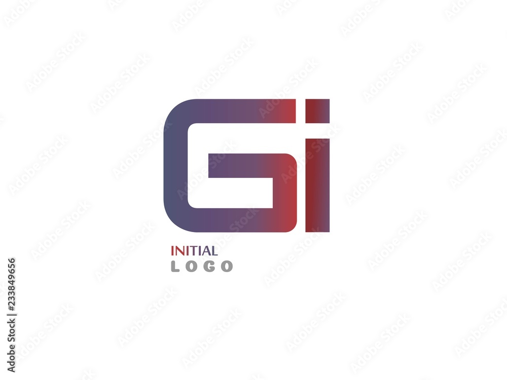 GI Initial Logo for your startup venture GI Initial Logo for your startup venture