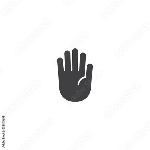 Stop sign icon, hand illustration icon