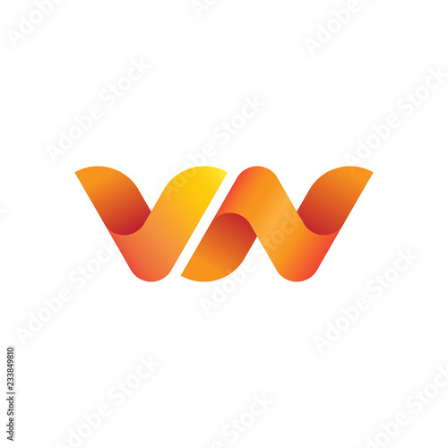 Creative V N letter logo design vector