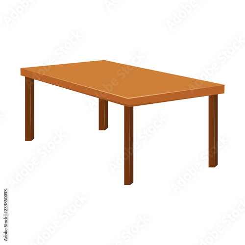 table isolated illustration on white background