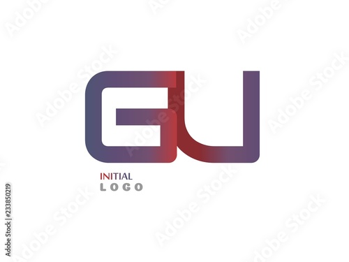 GU Initial Logo for your startup venture