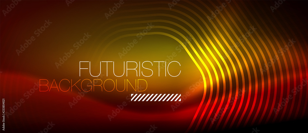Neon glowing lines, magic energy space light concept, abstract background wallpaper design Neon glowing lines, magic energy space light concept, abstract background wallpaper design