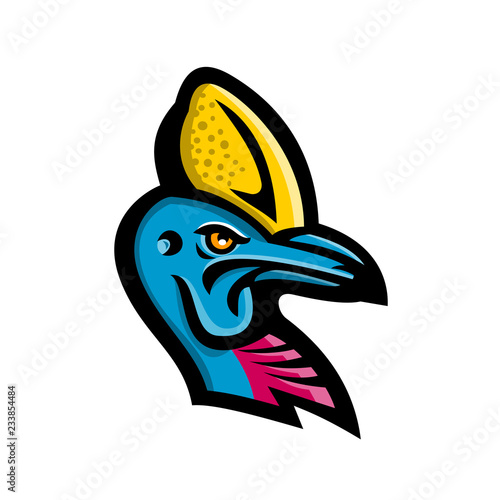 Cassowary Head Mascot