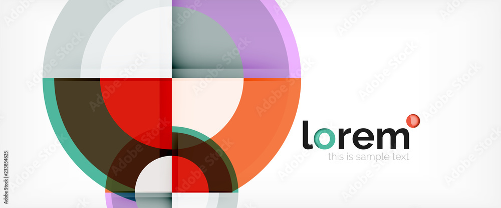 Circle abstract background, geometric modern design template