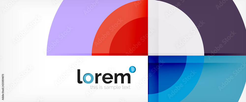 Modern geometric circles abstract background, colorful round shapes with shadow effects Modern geometric circles abstract background, colorful round shapes with shadow effects