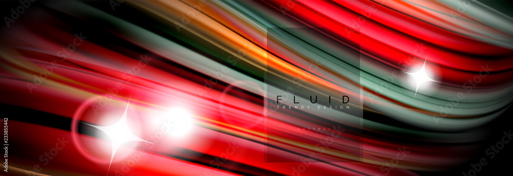 Mixing color waves on black, liquid flowing shapes Mixing color waves on black, liquid flowing shapes