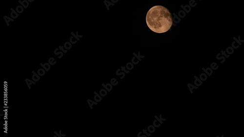 Wildfire red moon rising time-lapse