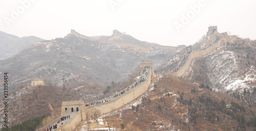 The Great Wall of China at Badaling in winter