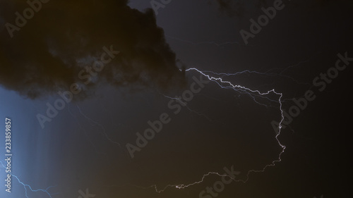 Night winter Lightning storm- Israel