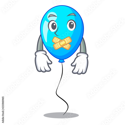 Silent blue balloon bunch design on cartoon