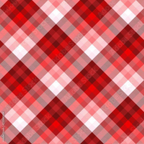 Plaid pattern in red, pink, burgundy, maroon and white. 