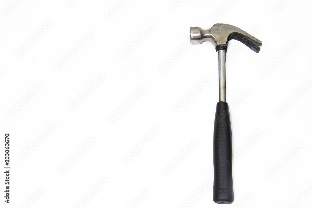 Hammer on a white background. Repairs. Tools for repair Hammer on a white background. Repairs. Tools for repair