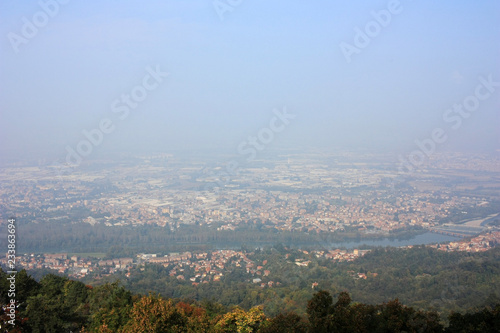 Haze over Turin, Italy