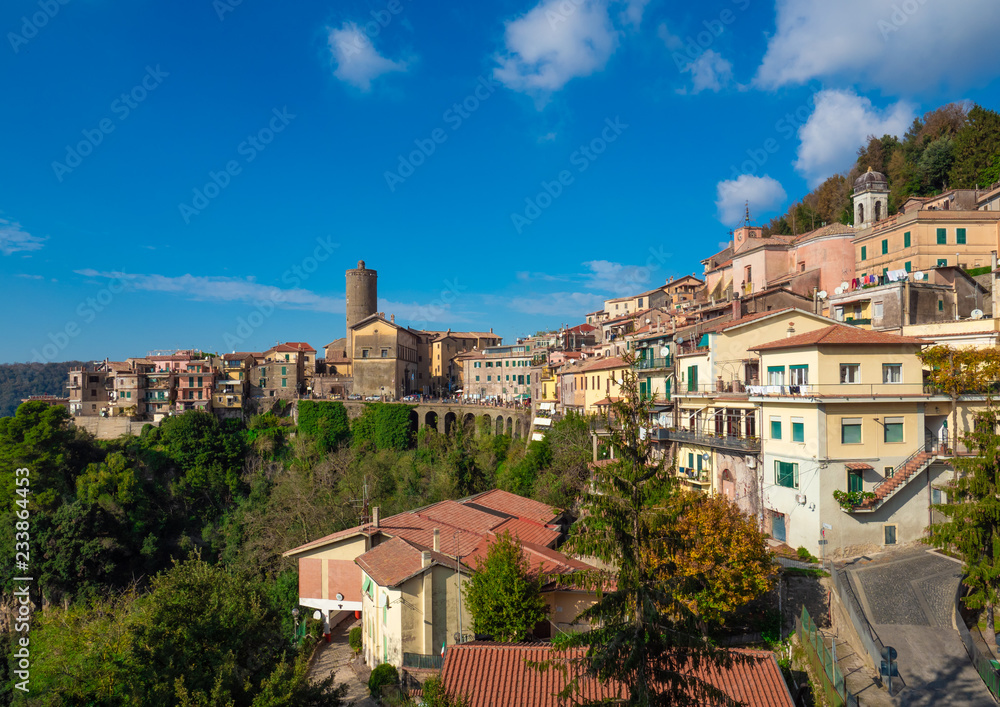 Nemi (Italy) - A nice little town in the metropolitan city of Rome, on the hill overlooking the Lake Nemi, a volcanic crater lake.