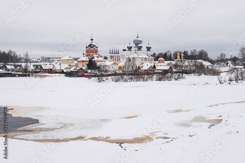 Historical and tourist places and cities of Russia. Tikhvin Monastery.