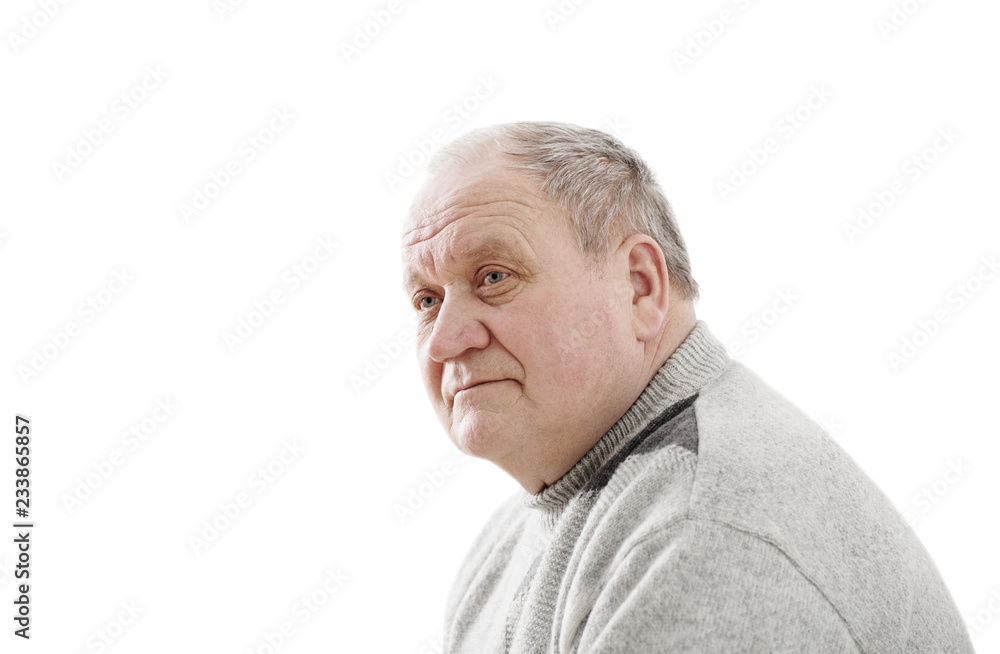 Elderly men isolated on white background Elderly men isolated on white background
