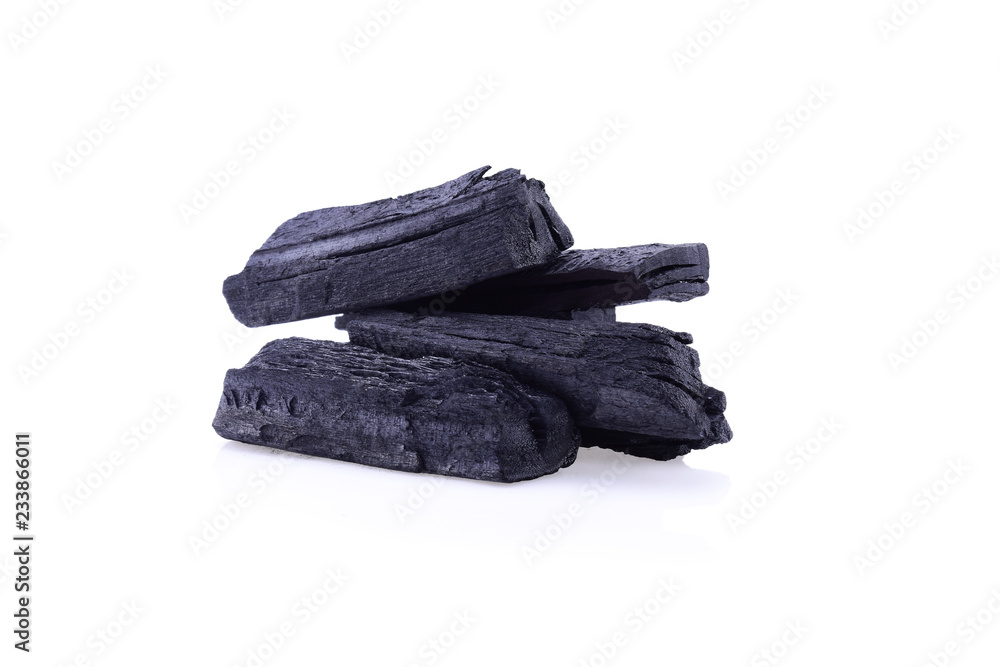 charcoal isolated on white background charcoal isolated on white background