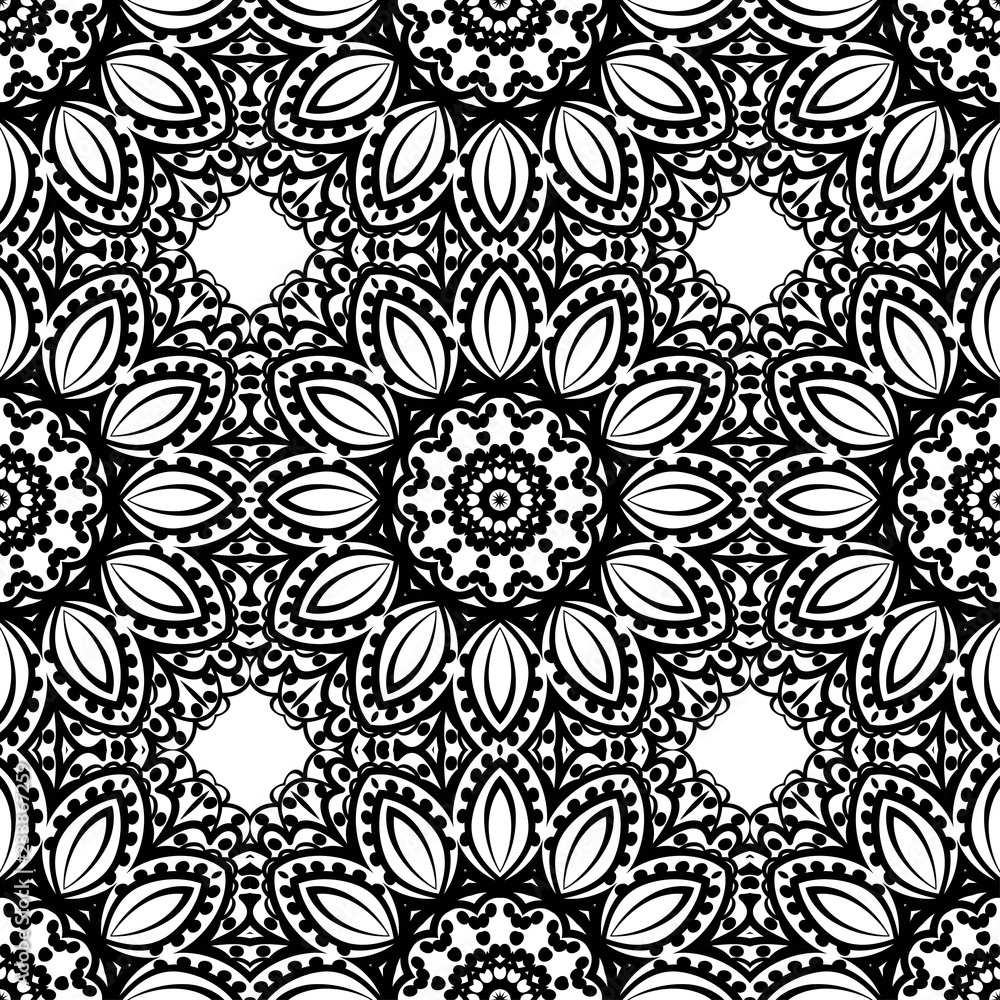 Design for square fashion print. For pocket, shawl, textile, bandanna. Seamless floral pattern. Vector illustration.