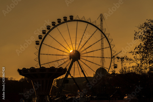 Funfair at Sunset