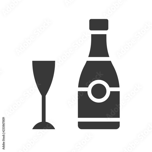wine glass and bottle, cute christmas and winter related set,solid design,suitable for use as material