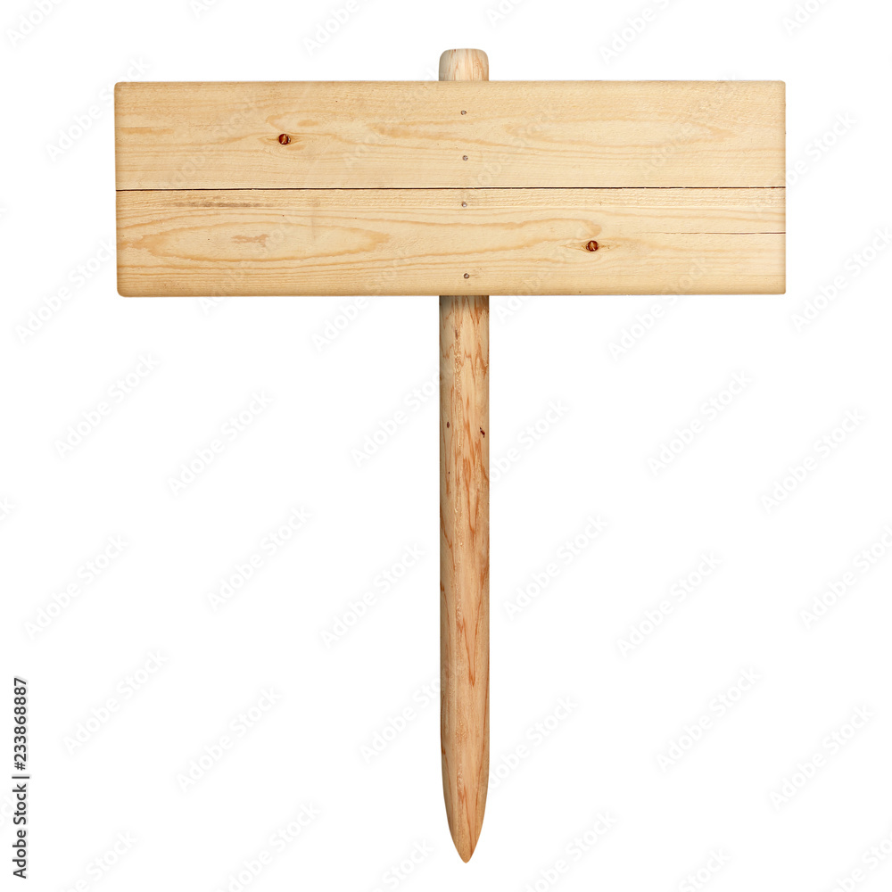 Wooden sign isolated on white. Wooden sign isolated on white.