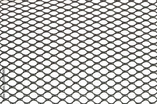 lace fabric black grid on an isolated white background