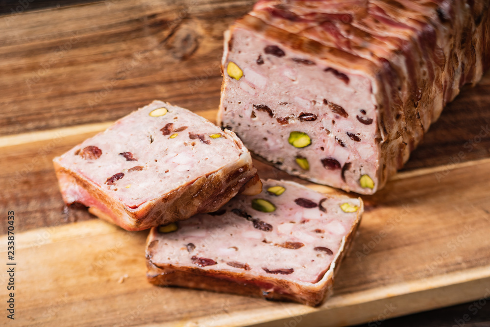 Duck terrine with pistachios Duck terrine with pistachios