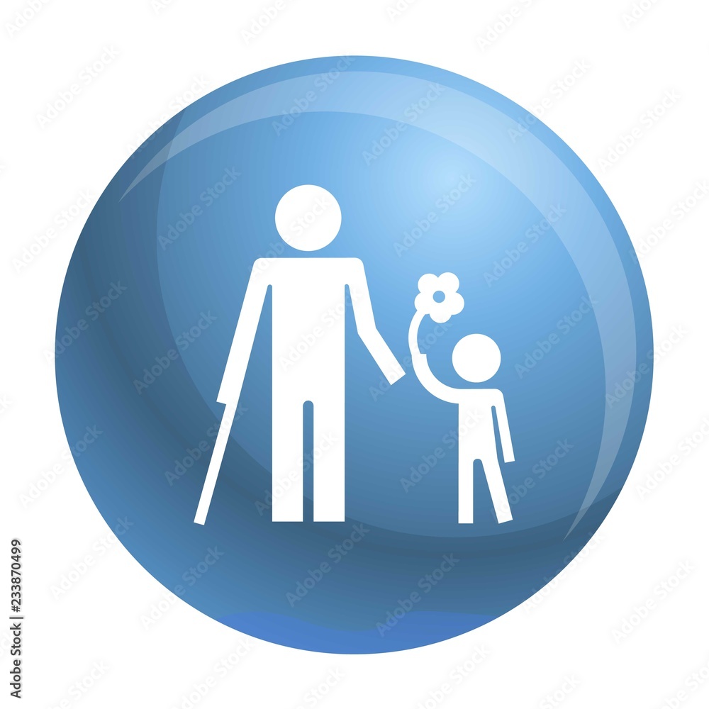 Kid with flower icon. Simple illustration of kid with flower vector icon for web design isolated on white background Kid with flower icon. Simple illustration of kid with flower vector icon for web design isolated on white background