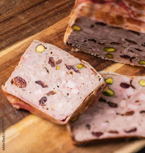 Duck terrine with pistachios