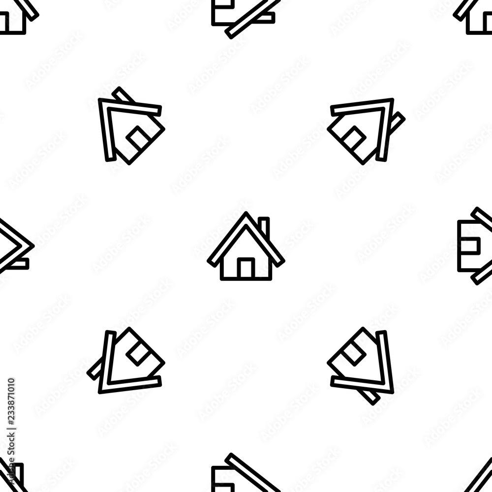 Wood house pattern seamless vector repeat for any web design Wood house pattern seamless vector repeat for any web design