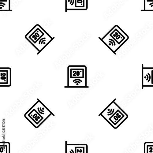 Wifi temperature control pattern seamless vector repeat for any web design