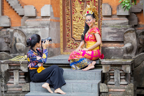 Pretty balinese woman in a photo session photo