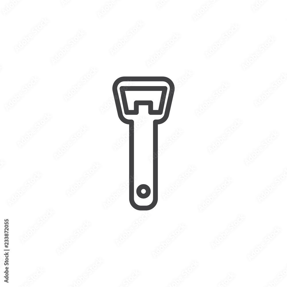 Bottle opener outline icon. linear style sign for mobile concept and web design. Beer opener simple line vector icon. Symbol, logo illustration. Pixel perfect vector graphics Bottle opener outline icon. linear style sign for mobile concept and web design. Beer opener simple line vector icon. Symbol, logo illustration. Pixel perfect vector graphics