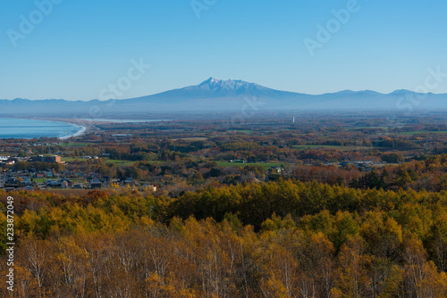 北海道 網走市天都山からの秋の展望
